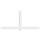 Ekena Millwork Eugene Architectural Grade PVC Gable Bracket, 108"W x 49 1/2"H x 4"D x 6"F, 11/12 Pitch GBP108X50X0406EUG00 - alternate 4